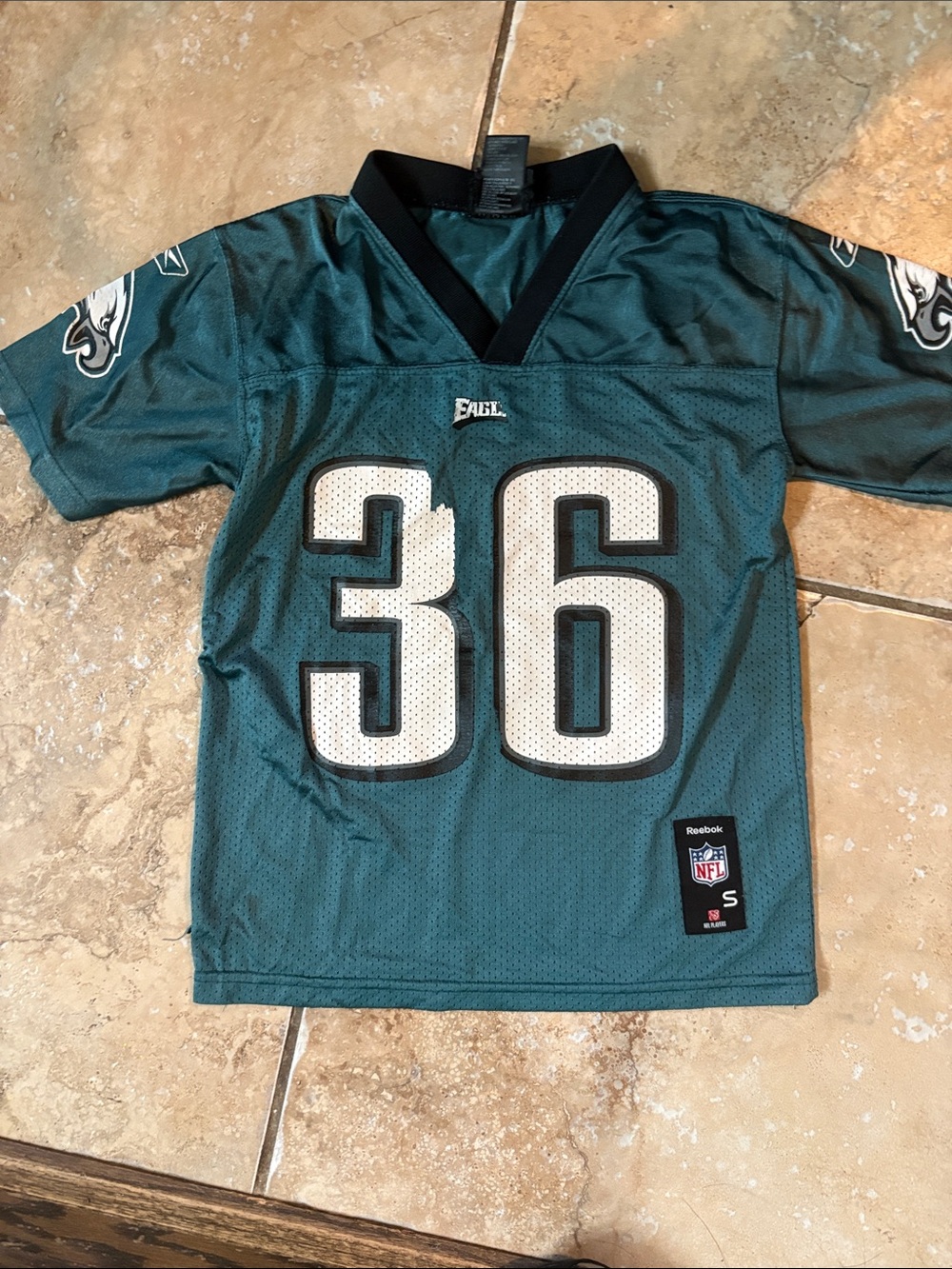 Reebok Kids' Eagles Teal #36 Football Jersey